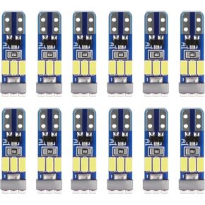 T5 LED Bulb 74 73 37 2721 9SMD Super Bright 6500K Replacement Bulbs for Car Dashboard Dash Instrument Panel Gauge Cluster Indicator Lights (Pack of 10, Amber)