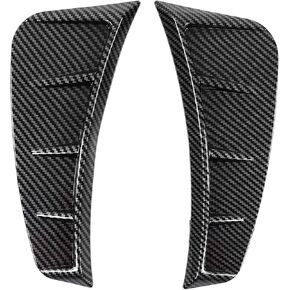Car Fender Air Vent Trim Cover, Pair Front Bumper Side Air Vent Trim Exterior Carbon Fiber Style Universal Decoration