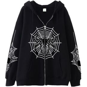 Y2K Unisex Streetwear - Hoodies for Men Spider Hoodies for Women - Oversized Graphic Hoodie Vintage Style 2024 Trendy