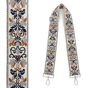 Purse Strap 1.97" Wide Replacement Crossbody Strap Handbag Guitar Strap Purse Shoulder Strap Adjustable-Silvery -Wide: 2"(5cm) B1