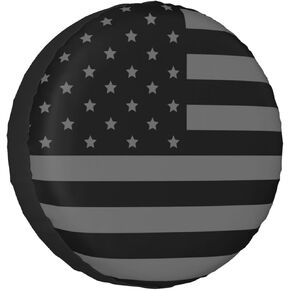 15 Inch Spare Tire Cover Weatherproof Sun Protection Wheel Tire Cover Universal Fit Trailers RV SUV Truck Camper Travel with American US Flag (15" for tire Diameter 27.55"-29.52"/70-75cm)