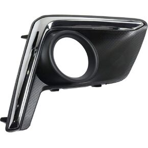 For Subaru Crosstrek Fog Light Cover 2016 2017 Passenger Side | Textured Black | w/Chrome Trim | DOT/SAE Compliance | SU1039112 | 57731FJ420