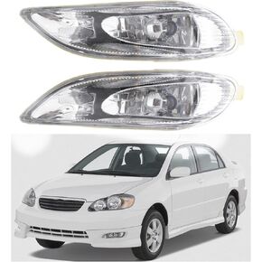 munirater Clear Lens Bumper Driving Fog Lights+wiring Kit+switch Replacement for Toyota 2005-2008 Corolla, 2002-2004 Camry, 2002-2003 Solara