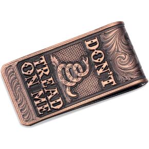 Montana Silversmiths Vintage Bronze Gadsden Don't Tread On Me Patroitic Western 2nd Amendment Money Clip