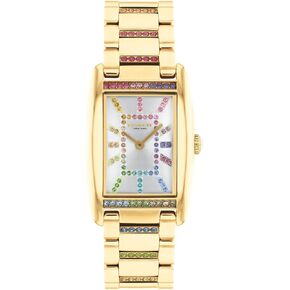 Coach Reese Women's Watch - 2H Quartz Tank Watch with Crystal-Set Link Bracelet - Water Resistant 3 ATM/30 Meters - Gift for Her - Premium Fashion Timepiece for Every Occasion - 24mm
