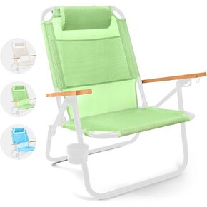 Water Buffalo Beach Chair - Premium Backpack Beach Chair for Adults - Beach Chair with Backpack Straps - Foldable and Reclining Beach Chair - Bondi Backpack Chair