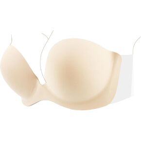 Backless Strapless Bra for Women, Adhesive Invisible Sticky Bra Push Up for Wedding Dress