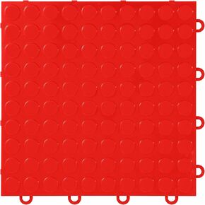FlooringInc's Nitro 12"x12" Snap-Together Garage Flooring Tiles, Non-Slip Interlocking Plastic Garage Floor Mat, Garage Organization & Garage Storage, Coin Pattern, Gunmetal, 52 Tiles, 52 Sq/Ft