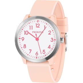Kids Analog Watch for Girls Boys Children Teens, 5-18 Years Old, Learning Time and Easy to Read, Minimalist Wrist Watch with Soft Band, 50M Waterproof