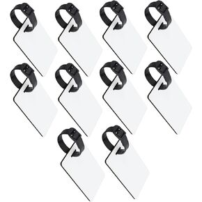 10 PCS Dye Sublimation Luggage Tag, Luggage Tag Bulk, Dye Sublimation Bag Tags Blank Portable DIY Double Sided Printing Sublimation Bag Tags for Suitcases Handbags Backpacks