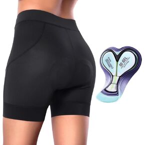 Padded Biker Shorts Women Cycling Shorts with 5D Gel Padding High Waisted Athletic Shorts Mountain and Road Bike