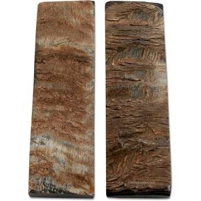 Buffalo Horn Handle Scales - (Impala Jigged) - (Wine Red) - (5.0 x 1.50 x 0.375)