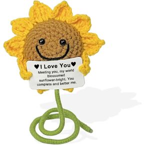 هدية عباد الشمس الكروشيه، أحبك هدايا لصديقتها، هدية عيد ميلاد رومانسية للزوجة من الزوج، ذكرى زواج لطيفة، أفكار هدايا عيد الحب لعيد الميلاد قطعة واحدة in Kuwait