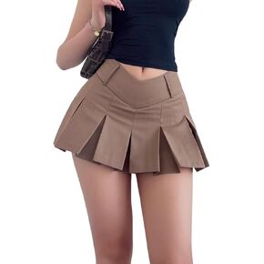 Women's Pleated Mini Skirts with Shorts Underneath