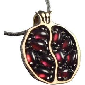Fruit Pomegranate Pendant Necklace Red Crystal Pomegranate Stone Necklace Women Jewelry persephone necklace pomegranate jewelry Fruit Pendant Necklaces for Women, Sister and Girls Fruit necklace