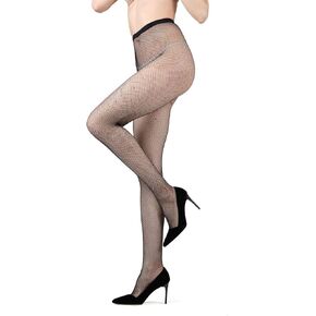 MeMoi Rhinestone Mini-Fishnet Tights