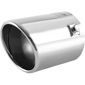 Exhaust tip - to Fit 1.75 to 2.5 Inch Exhaust Tail Pipe Diameter- Stainless Steel to give Chrome Effect - Car Muffler Tips
