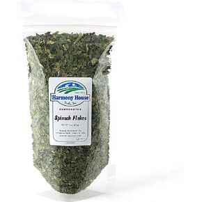 Harmony House Dried Spinach Flakes – Dehydrated Vegetables for Cooking, Camping, Emergency Supply and More