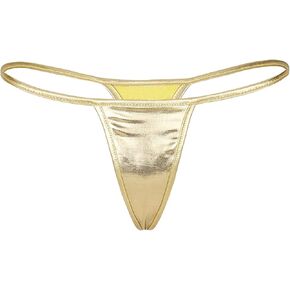 Women's Metallic Micro Back G-String Thong Low Rise Panties underwear
