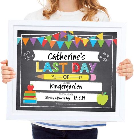 10 Colorful School Signs for Kids First Day of School Board for Kids, My First Day of School Sign for Kids First Day, Back to School Sign, 1st Day of School Chalkboard Sign, First Day of Kindergarten… in Saudi Arabia