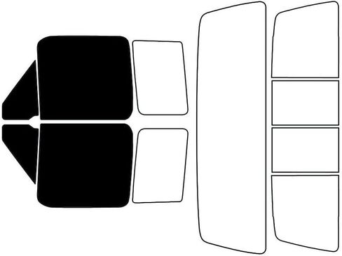 Rvinyl Window Tint Kit Compatible with Ford F-150 1992-1996 (2 Door) - Complete Precut Kit - 5% in Saudi Arabia