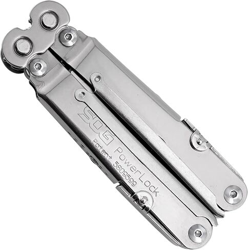 SOG PowerLock متعدد الأدوات - تقنية الرافعة المالية المركبة مع جهاز تجعيد التخلص من الذخائر المتفجرة، هيكل من الفولاذ المقاوم للصدأ 420، 18 أداة متخصصة خفيفة الوزن (B61N-CP)، أسود in Kuwait