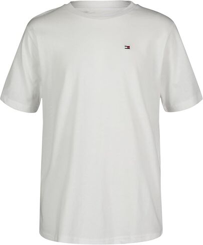 Tommy Hilfiger Boys' Short Sleeve Solid Crew Neck T-Shirt, Soft, Comfortable, Relaxed Fit in Saudi Arabia