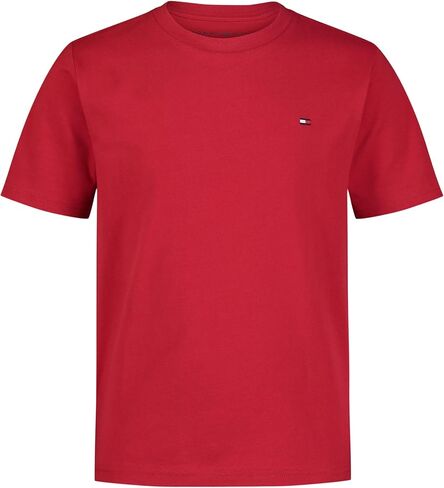 Tommy Hilfiger Boys' Short Sleeve Solid Crew Neck T-Shirt, Soft, Comfortable, Relaxed Fit in Saudi Arabia