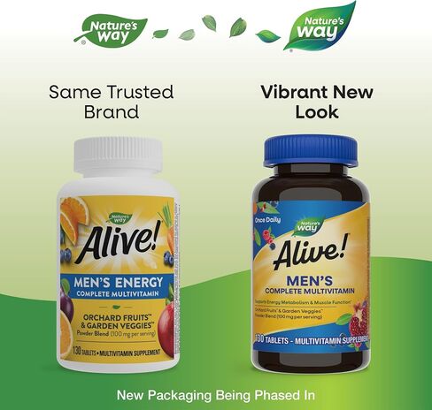 Nature’s Way Alive! Men’s Energy Complete Multivitamin, High Potency B-Vitamins, 50 Tablets in Saudi Arabia