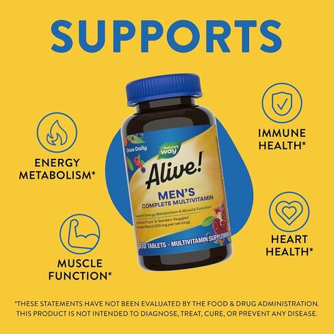 Nature’s Way Alive! Men’s Energy Complete Multivitamin, High Potency B-Vitamins, 50 Tablets in Saudi Arabia