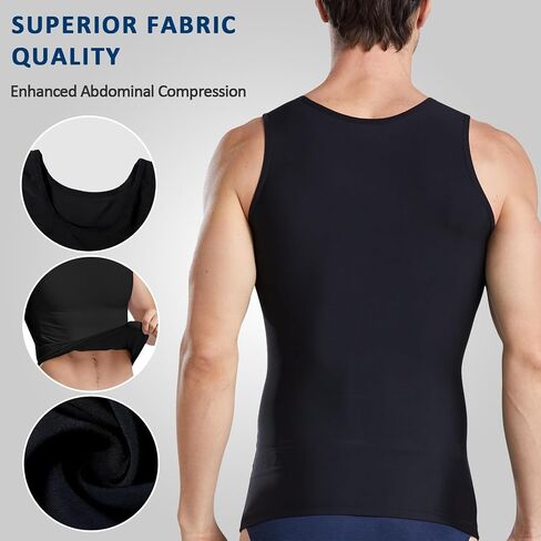 Men's Slimming Vest Compression Shirt Tank Top for Tummy Control Body Shaping Gynecomastia Compression Undershirts in Saudi Arabia
