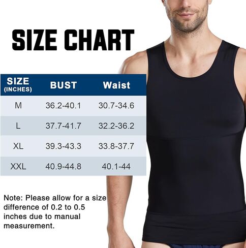 Men's Slimming Vest Compression Shirt Tank Top for Tummy Control Body Shaping Gynecomastia Compression Undershirts in Saudi Arabia