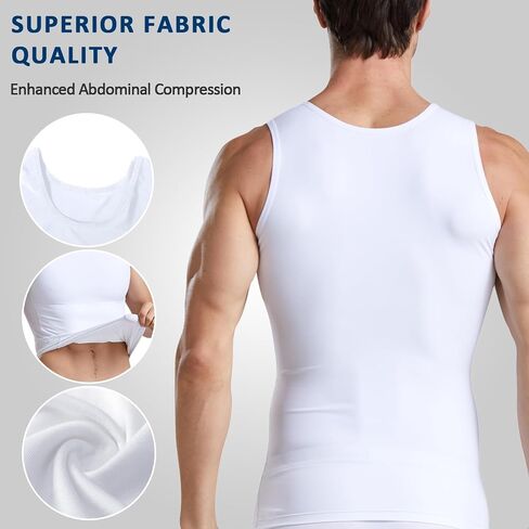 Men's Slimming Vest Compression Shirt Tank Top for Tummy Control Body Shaping Gynecomastia Compression Undershirts in Saudi Arabia