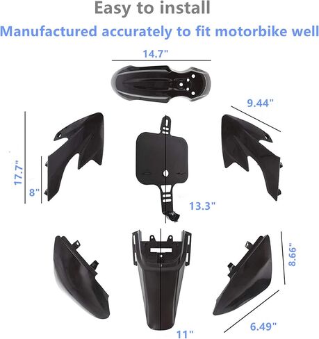 Plastic Fender Fairing Kit set Replacement for Honda XR50 CRF50 SDG SSR 107cc 125cc Dirt Pit Bike Red Black Blue White Yellow in Saudi Arabia