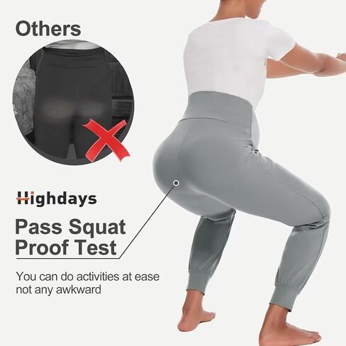 HIGHDAYS Maternity Pants with Pockets, Over Belly Women’s Maternity Leggings, Pregnancy Joggers Sweatpants for Workout in Saudi Arabia