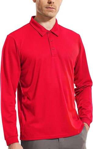 MIER Men's Quick Dry Polo Shirts Polyester Casual Collared Shirts Short Sleeve, Moisture-Wicking, Sun Protection in Saudi Arabia