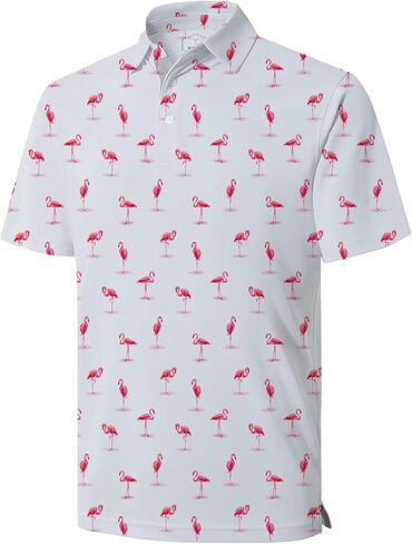 قمصان جولف مضحكة للرجال، قميص بولو هاواي بأكمام قصيرة، ملابس صيفية ماصة للرطوبة، أداء جاف in Kuwait