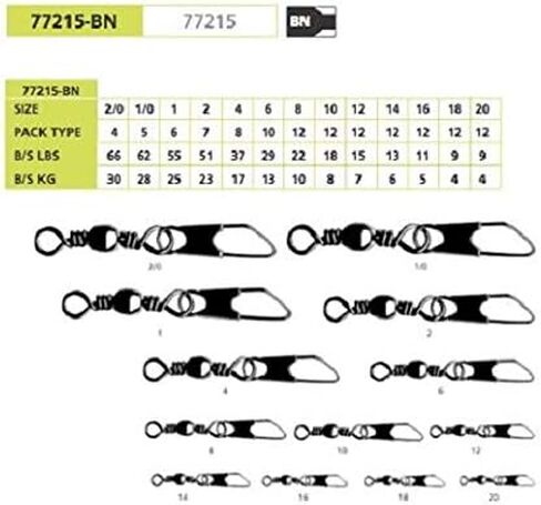 MustadBarrel Swivel W/Safety Snap - Black in Saudi Arabia