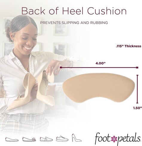 Foot Petals Women’s Back of Heel Cushion Inserts, Heel Protectors, Comfortable Heel Grip for Pain Relief and Sizing in Saudi Arabia