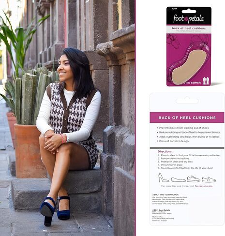 Foot Petals Women’s Back of Heel Cushion Inserts, Heel Protectors, Comfortable Heel Grip for Pain Relief and Sizing in Saudi Arabia