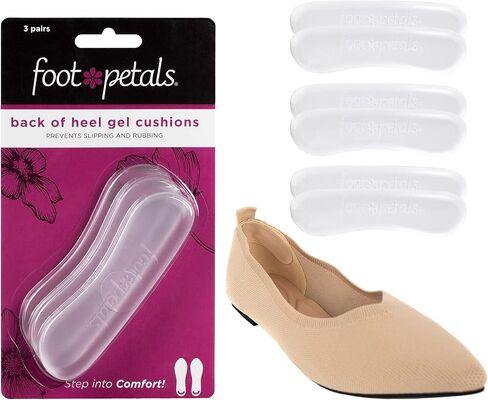 Foot Petals Women’s Back of Heel Cushion Inserts, Heel Protectors, Comfortable Heel Grip for Pain Relief and Sizing in Saudi Arabia