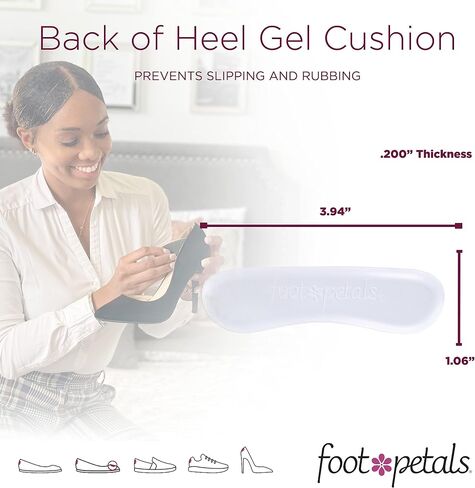 Foot Petals Women’s Back of Heel Cushion Inserts, Heel Protectors, Comfortable Heel Grip for Pain Relief and Sizing in Saudi Arabia