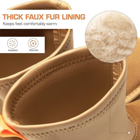 DREAM PAIRS Mid Calf Platform Winter Boots for Women Genuine Suede Upper, Elastic Lycra Shaft Snow Boots with Warm Faux Fur Lined for Outdoor Indoor Fashion Dressy in Saudi Arabia