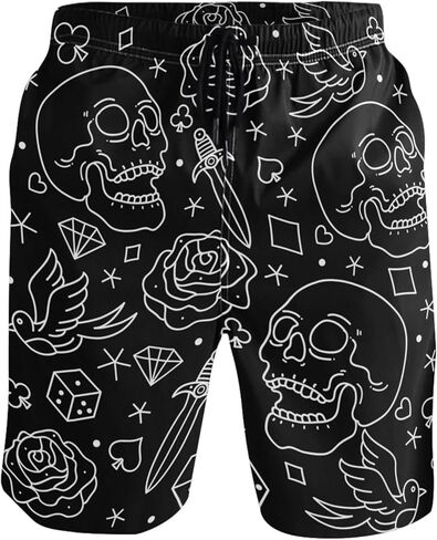 visesunny Cool Men's Novelty Beach Shorts Quick Dry Swimwear Sports Running Swim Board Shorts Bathing Suits Multicolor in Saudi Arabia