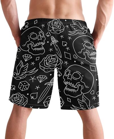 visesunny Cool Men's Novelty Beach Shorts Quick Dry Swimwear Sports Running Swim Board Shorts Bathing Suits Multicolor in Saudi Arabia