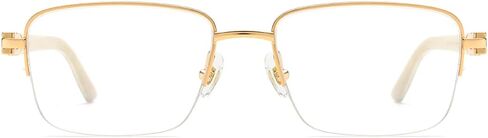 HEPIDEM Really Buffalo Horn Handmade Glasses Frame Square Semi Rimless Buffs Eyeglasses in Saudi Arabia