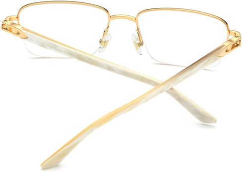 HEPIDEM Really Buffalo Horn Handmade Glasses Frame Square Semi Rimless Buffs Eyeglasses in Saudi Arabia