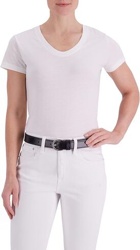 Dickies Women's Casual Leather Jean Workwear Belt with Round Harness Buckle in Saudi Arabia