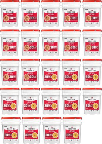 ReadyWise Emergency Food Supply - 72 Hour Survival Kit, 30 Servings of Protein Meals, Freeze Dried Food for Backpacking, Camping Essentials & Disaster Prepping Supplies, up to 25 Year Shelf Life in Kuwait