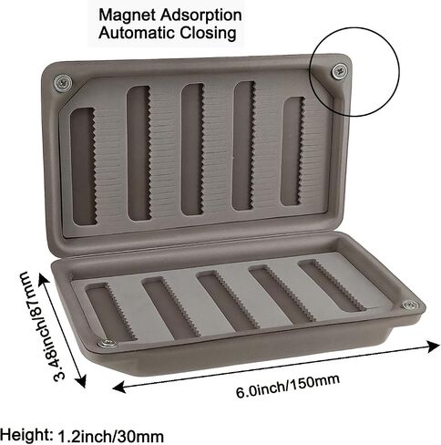 2 PC Fly Box Float Tackle Box Slit EVA Foam Fly Fishing Tackle Boxes Fishing Storage 6X3.48X1.2inch (2XGreen) in Kuwait